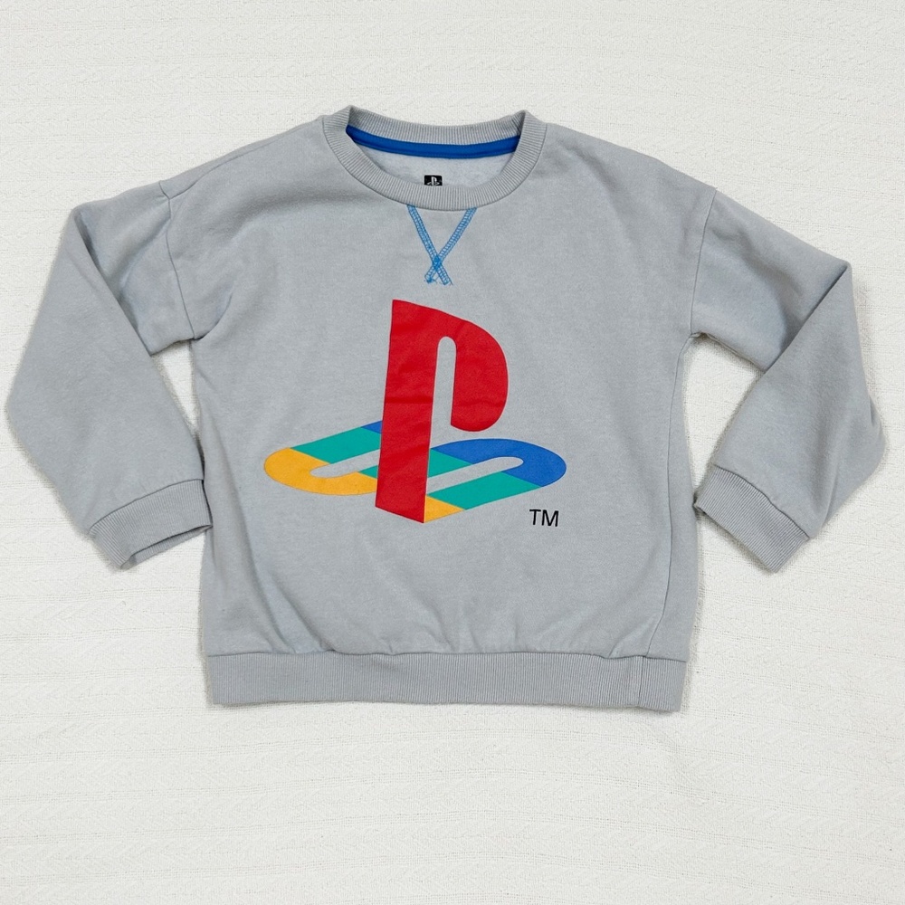 SONY PLAYSTATION Official Merch Grey Pullover Sweatshirt Boy - sz 6